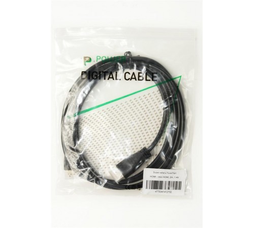 Кабель PowerPlant (KD00AS1273) HDMI-miniHDMI v1.4, 2м, Black