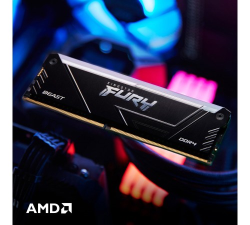 Модуль пам`яті DDR4 16GB/3200 Kingston Fury Beast RGB (KF432C16BB12A/16WP)