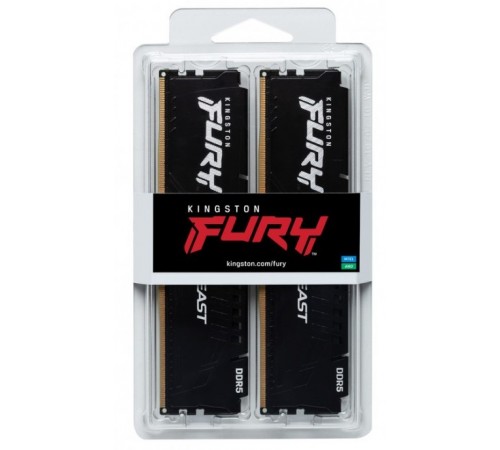 Модуль пам`яті DDR5 2x8GB/5200 Kingston Fury Beast Black (KF552C36BBEK2-16)