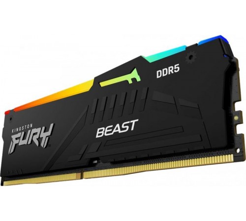 Модуль пам`яті DDR5 2x8GB/5200 Kingston Fury Beast RGB Black (KF552C40BBAK2-16)