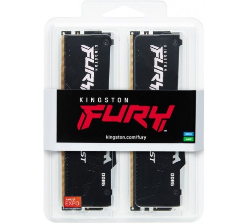 Модуль пам`яті DDR5 2x8GB/5200 Kingston Fury Beast RGB Black (KF552C40BBAK2-16)