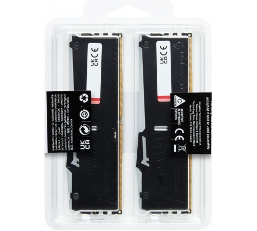 Модуль пам`яті DDR5 2x8GB/5200 Kingston Fury Beast RGB Black (KF552C40BBAK2-16)