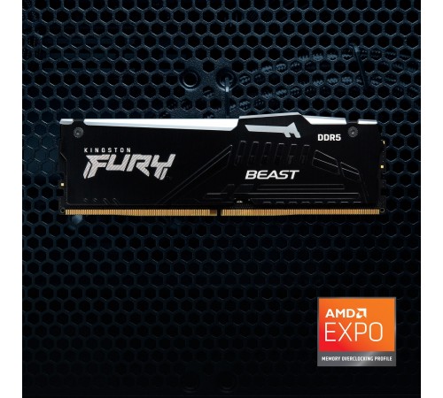 Модуль пам`яті DDR5 2x8GB/5200 Kingston Fury Beast RGB Black (KF552C40BBAK2-16)
