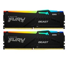 Модуль пам`яті DDR5 2x8GB/5200 Kingston Fury Beast RGB Black (KF552C40BBAK2-16)