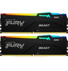 Модуль пам`яті DDR5 2x8GB/5200 Kingston Fury Beast RGB Black (KF552C40BBAK2-16)