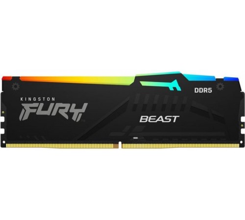 Модуль пам`яті DDR5 2x16GB/5200 Kingston Fury Beast RGB Black (KF552C40BBAK2-32)