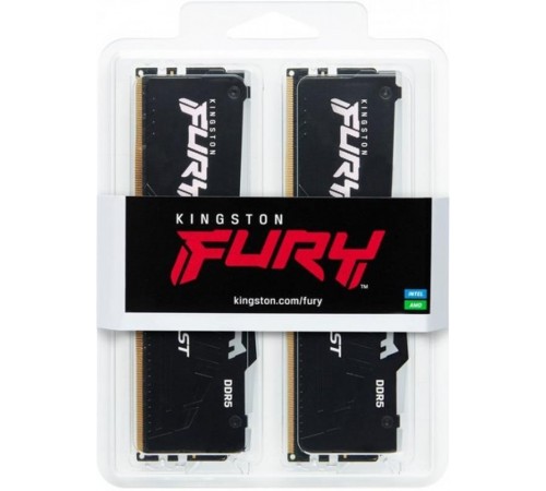 Модуль пам`яті DDR5 2x16GB/5200 Kingston Fury Beast RGB Black (KF552C40BBAK2-32)