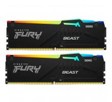 Модуль пам`яті DDR5 2x16GB/5200 Kingston Fury Beast RGB Black (KF552C40BBAK2-32)