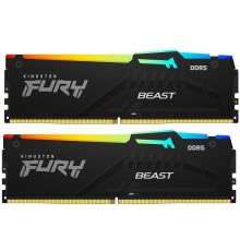 Модуль пам`яті DDR5 2x16GB/5200 Kingston Fury Beast RGB Black (KF552C40BBAK2-32)
