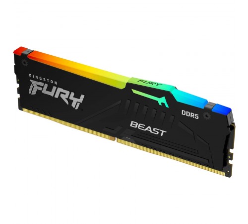 Модуль пам`яті DDR5 32GB/5600 Kingston Fury Beast RGB Black (KF556C36BBE2A-32)