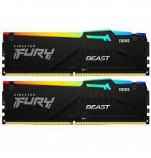 Модуль пам`яті DDR5 2x32GB/5600 Kingston Fury Beast RGB Black (KF556C36BBE2AK2-64)