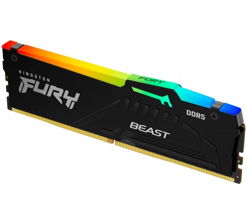 Модуль пам`яті DDR5 2x32GB/5600 Kingston Fury Beast RGB Black (KF556C36BBE2AK2-64)