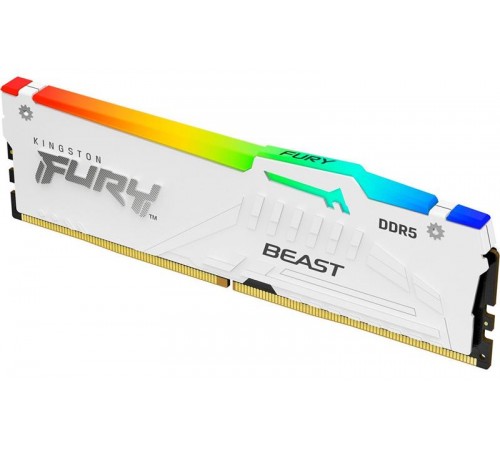 Модуль пам`ятi DDR5 16GB/5600 Kingston Fury Beast RGB White (KF556C36BWEA-16)