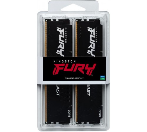 Модуль пам`яті DDR5 2x16GB/5600 Kingston Fury Beast Black (KF556C40BBK2-32)