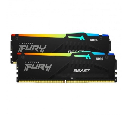 Модуль пам`яті DDR5 2x8GB/6000 Kingston Fury Beast RGB Black (KF560C36BBEAK2-16)
