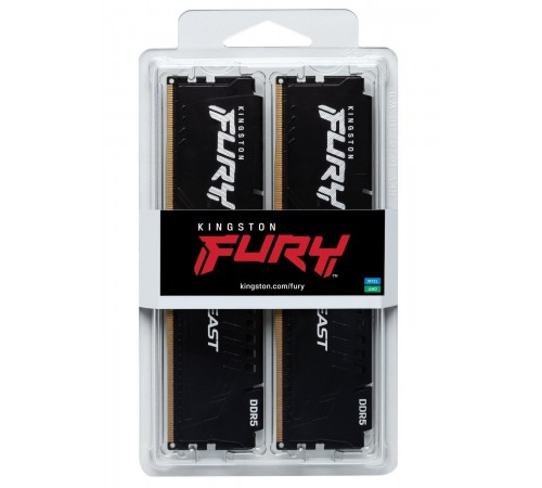 Модуль пам`ятi DDR5 2x8GB/6000 Kingston Fury Beast (KF560C36BBEK2-16)