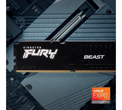 Модуль пам`яті DDR5 2x32GB/6000 Kingston Fury Beast Black (KF560C36BBEK2-64)