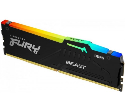 Модуль пам`яті DDR5 16GB/6400 Kingston Fury Beast RGB Black (KF564C32BBA-16)