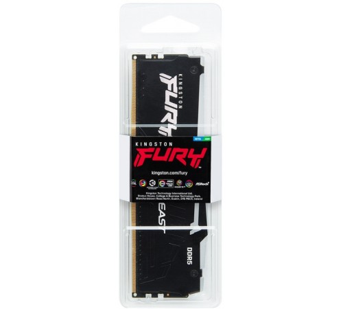 Модуль пам`яті DDR5 16GB/6400 Kingston Fury Beast RGB Black (KF564C32BBA-16)
