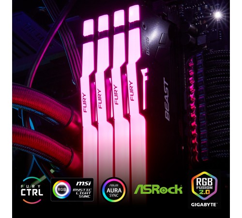 Модуль пам`яті DDR5 16GB/6400 Kingston Fury Beast RGB Black (KF564C32BBA-16)