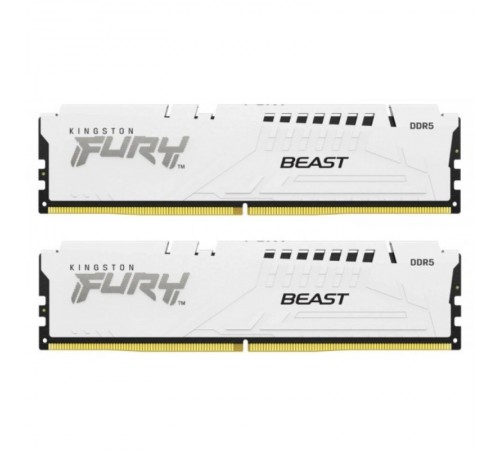 Модуль пам`ятi DDR5 2х16GB/6400 Kingston Fury Beast White (KF564C32BWEK2-32)