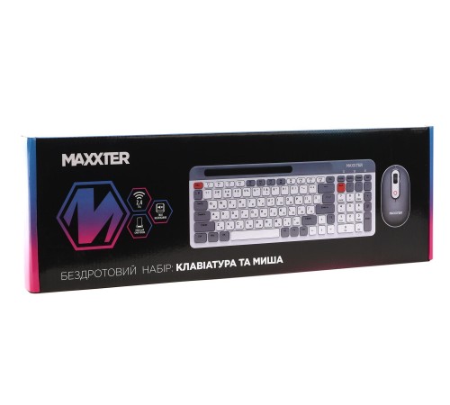 Комплект (клавіатура, миша) бездротовий Maxxter KMS-WCM-03G-UA