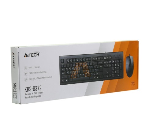 Комплект (клавіатура, миша) A4Tech KR-8372 Black