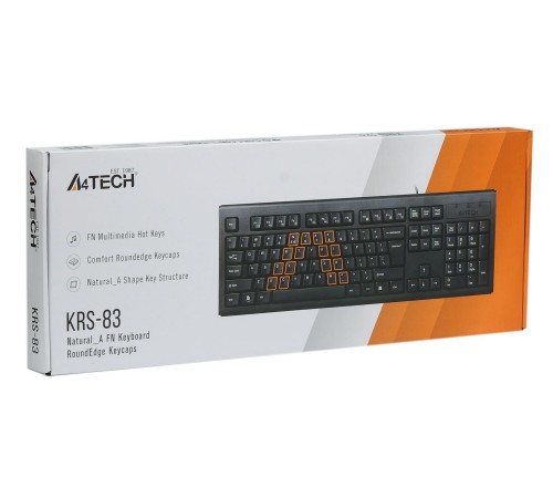 Клавiатура A4tech KRS-83 Black Клавiатура A4tech KRS-83 Black