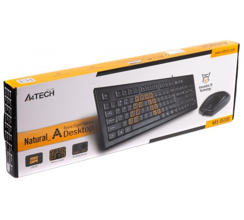 Комплект (клавіатура, миша) A4Tech KRS-8520D Black
