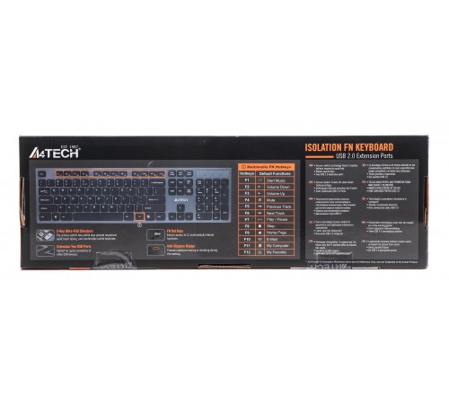 Клавiатура A4Tech KV-300H Grey/Black Клавiатура A4Tech KV-300H Grey/Black