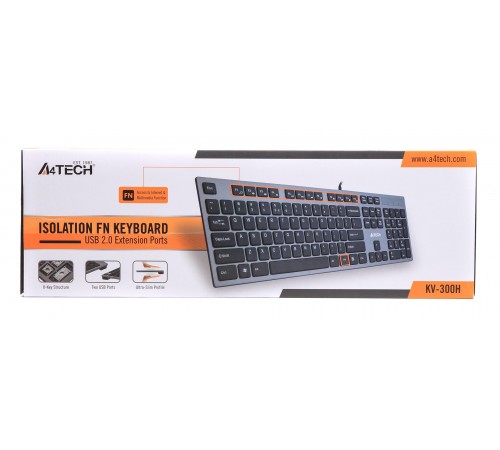 Клавiатура A4Tech KV-300H Grey/Black Клавiатура A4Tech KV-300H Grey/Black