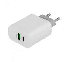 Мережевий зарядний пристрій XO L64 (1USB-С, 1USB, 3А) PD, QC 3.0 White (L64.white)