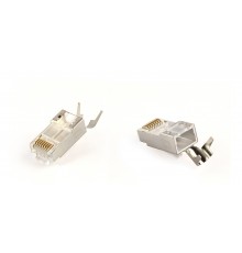 Конектор RJ 45 Cablexpert (LC-PTF7-01/10) 8P8C, Cat.7, FTP, з наскрізними отворами, позолочені контакти (10 шт/уп)