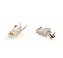 Конектор RJ 45 Cablexpert (LC-PTF7-01/100) 8P8C, Cat.7, FTP, з наскрізними отворами, позолочені контакти (100 шт/уп)