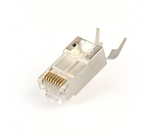 Конектор RJ 45 Cablexpert (LC-PTF7-01/100) 8P8C, Cat.7, FTP, з наскрізними отворами, позолочені контакти (100 шт/уп)