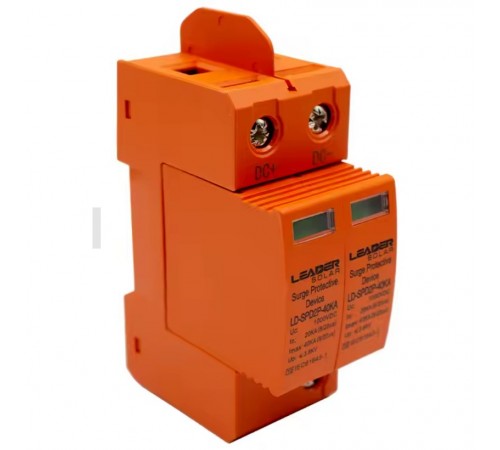 Обмежувач перенапруги Leader DC2P 1000В 40кА (LD-SPD2P-40KA-1000V)