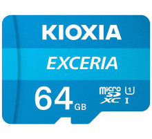 Карта пам`ятi MicroSDXC 64GB UHS-I Class 10 Kioxia Exceria R100MB/s (LMEX1L064GG2) + SD-адаптер