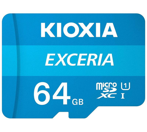 Карта пам`ятi MicroSDXC 64GB UHS-I Class 10 Kioxia Exceria R100MB/s (LMEX1L064GG2) + SD-адаптер