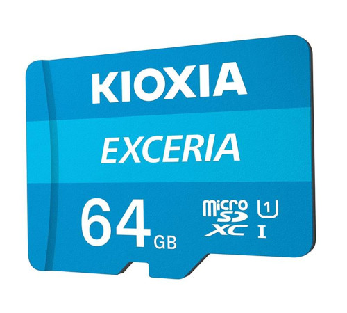 Карта пам`ятi MicroSDXC 64GB UHS-I Class 10 Kioxia Exceria R100MB/s (LMEX1L064GG2) + SD-адаптер