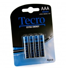 Батарейка Tecro Extra Energy Alkaline AAA/LR03 BL 4 шт