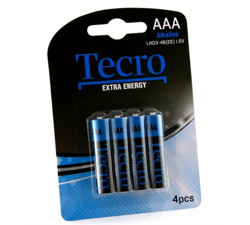 Батарейка Tecro Extra Energy Alkaline AAA/LR03 BL 4 шт