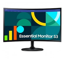 Монiтор Samsung 24" Essential S3 LS24D360 (LS24D360GAIXUA) VA Black Curved 100Hz