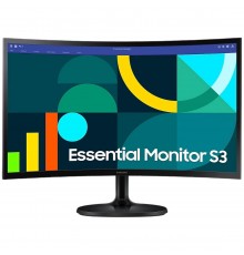 Монiтор Samsung 24" Essential S3 LS24D360 (LS24D360GAIXUA) VA Black Curved 100Hz