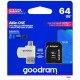 Карта пам`ятi MicroSDXC 64GB UHS-I Class 10 Goodram + SD-adapter + OTG Card reader (M1A4-0640R12)