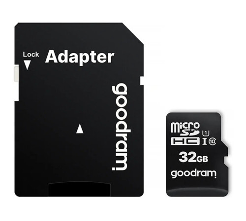 Карта пам`ятi MicroSDHC 32GB UHS-I Class 10 Goodram + SD-adapter (M1AA-0320R12)
