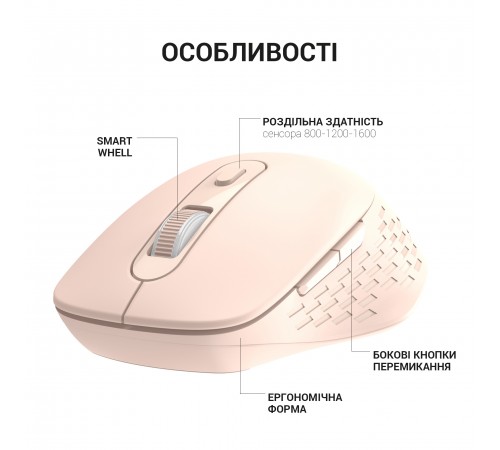 Миша бездротова OfficePro M230P Pink