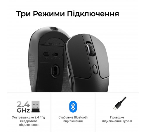 Миша бездротова Keychron M3 WL Black (M3-A23)
