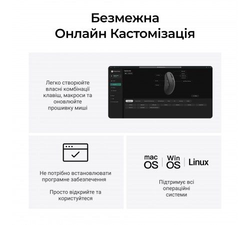 Миша бездротова Keychron M3 WL Black (M3-A23)