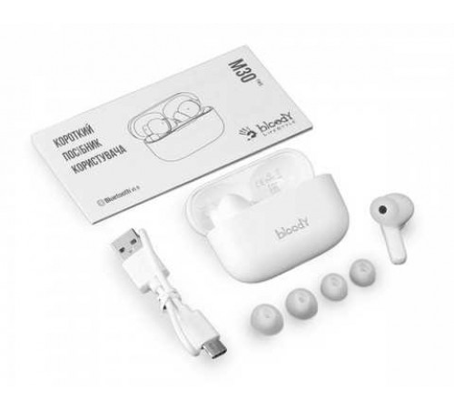 Bluetooth-гарнітура Bloody M30 White