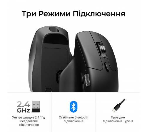 Миша бездротова Keychron M6S WL Black (M6S-A72)